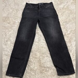 OLD NAVY Vintage Black Distressed Highrise Straight Denlm Jeans Sz.6X26 1/2**